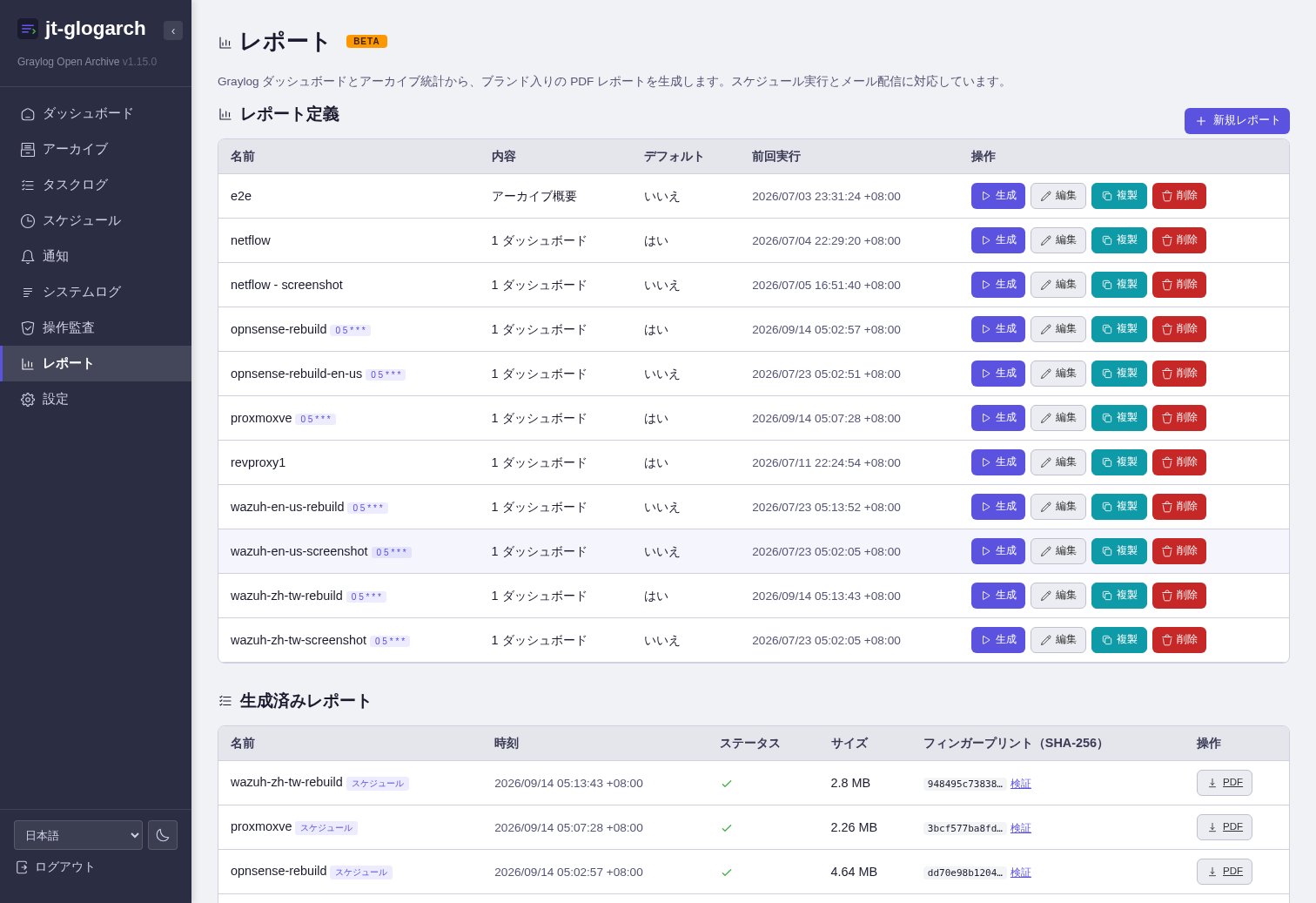 レポート